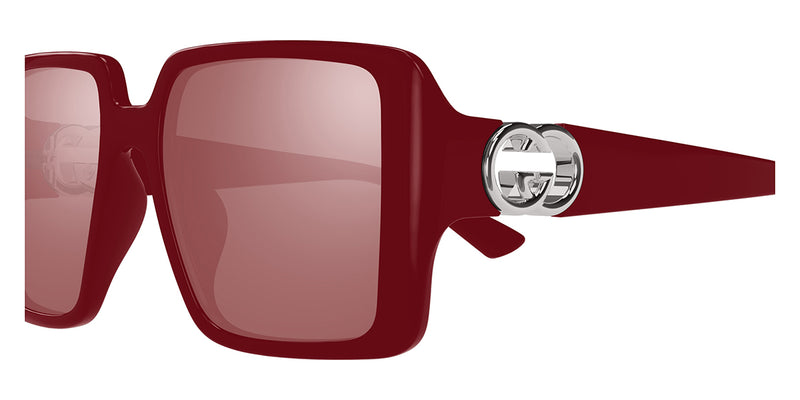 NEW GUCCI GG1692SA 005 WOMEN BURGUNDY SUNGLASSES Gucci GG1692SA Asian Fit 005 Square Burgundy Sunglasses  main image 3