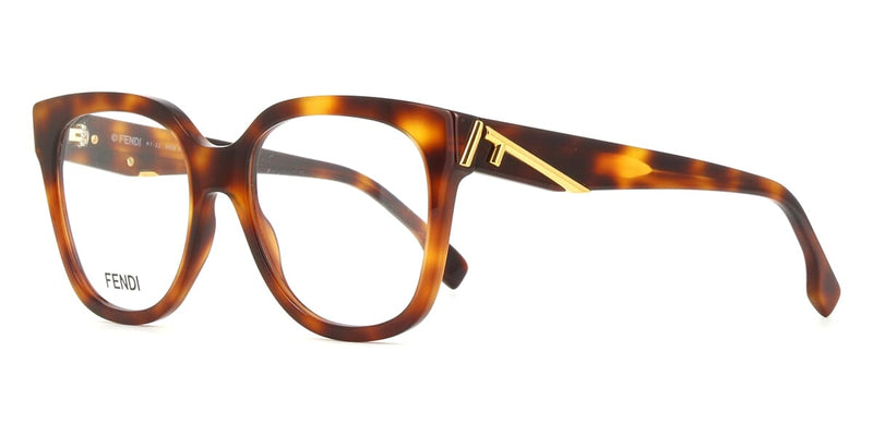 FENDI FE50064I 053 Havana Square Glasses Pretavoir