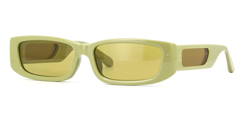 小物 Linda Farrow Sunglasses Linda Farrow X Dries Van Noten WRAP SUNGLASSES, Dark Camel – Beamhill