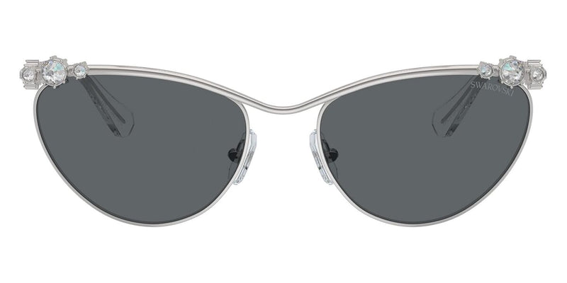 Swarovski SK7017 Sunglasses in Silver Tone Swarovski SK7017 L (58 - 19) with Grey lenses and Gold frame  main image 2