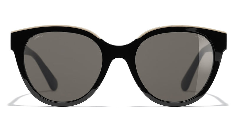 Chanel 5414 C534/3 Black  Beige Butterfly Sunglasses PRETAVOIR  Pretavoir
