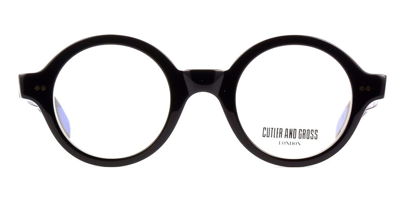 Cutler and Gross 1396 01 Shiny Black Glasses Pretavoir