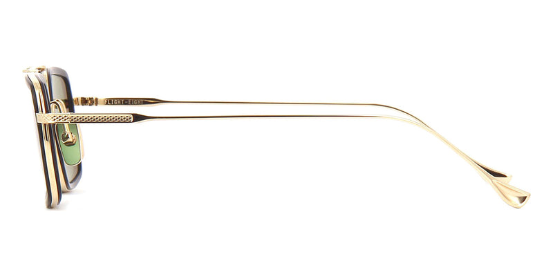 DITA Flight.008 DTS 134 02 Black and Gold Sunglasses With Green