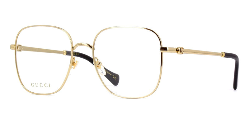 Gucci deals GG-0445O 001 Gold Metal Square Eyeglasses Authentic New