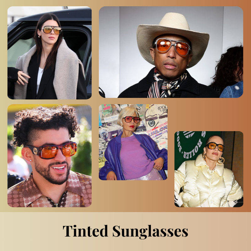 Mens Sunglasses Johnny Depp Robert Downey Tinted Blue Lens Retro Classic  Fashion