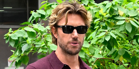 Australian actor Adam Demos was seen wearing black Persol 3272S 95/48 Polarised sunglasses in New York City, August 2026.