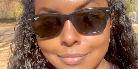 Adrienne Warren was seen wearing black Ray-Ban New Wayfarer RB 2132 901 in her Instagram post