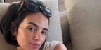 French journalist and television presenter Agathe Auproux was seen wearing tortoiseshell Loewe Anagram LW40129U 53V sunglasses in her Instagram post, September 2025. Shop online now on Pretavoir