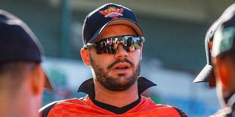 South African cricketer Aiden Markram was seen wearing black Oakley Radar EV Path OO9208 52 Prizm sunglasses.