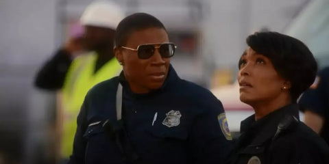 Actress Aisha Hinds was seen wearing gold Dita Flight .006 7806 B aviator sunglasses in 9-1-1, season 5 episode 13 as Henrietta Wilson. Shop online now on Pretavoir
