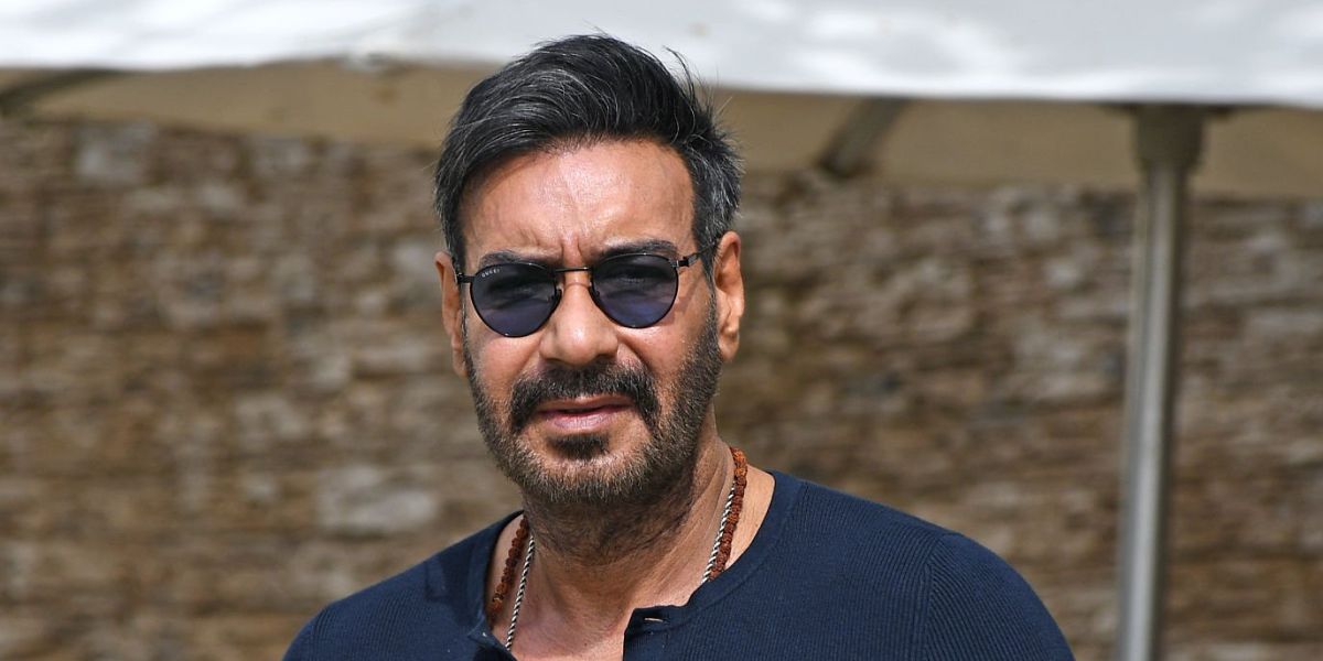Bollywood actor Ajay Devgn was seen wearing black Gucci GG1875S 004 sunglasses with blue lenses while promoting his new movie Son of Sardaar 2 in Mumbai, India, July 2025. Shop online now on Pretavoir