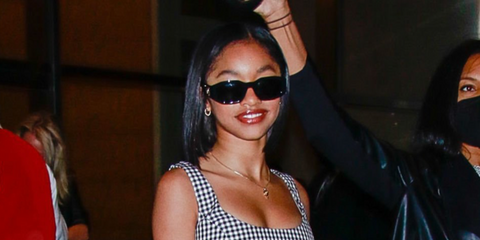 Akira Akbar was seen wearing black Versace 4361 GB1/87 Medusa Biggie Sunglasses in New York City. Shop online now on Pretavoir