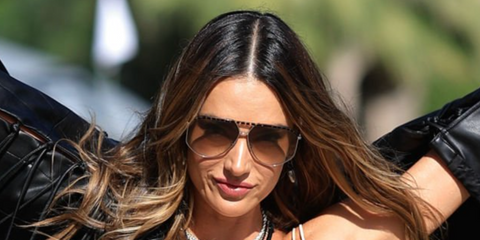 Alessandra Ambrosio wearing Isabel Marant pilot sunglasses at Coachella Festival 2024