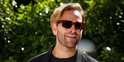 Italian actor Alessandro Borghi was seen wearing tortoiseshell Gucci GG1218S 002 sunglasses at the "Delta" photo call in Rome, Italy, March 2023