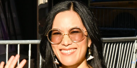 Ali Wong wears Chloe Carlina CH0045S 005 while in New York City Oct 8th 2024 -buy online.