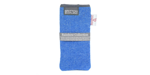 Amy Britton Rainbow Harris Tweed Light Blue Soft Case