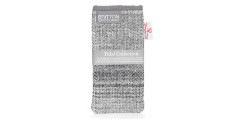Amy Britton Tidal Harris Tweed Grey Stripe Soft Case