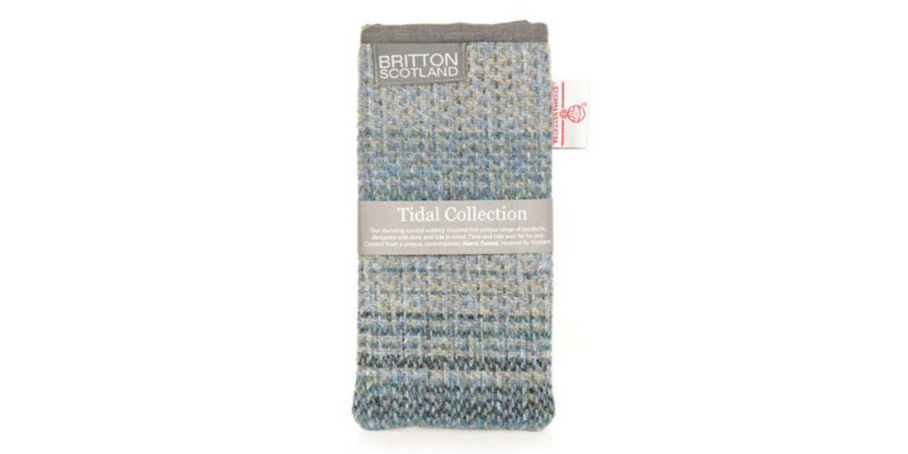 Amy Britton Tidal Harris Tweed Teal Stripe Soft Case