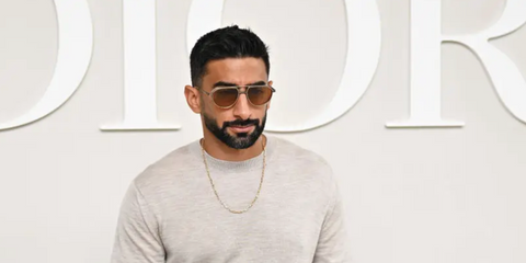 Anas Bukhash was seen wearing Akoni Skyracer AKS 511B sunglasses to attend Dior Homme Spring/Summer 2025 fashion show during Paris Men's Fashion Week