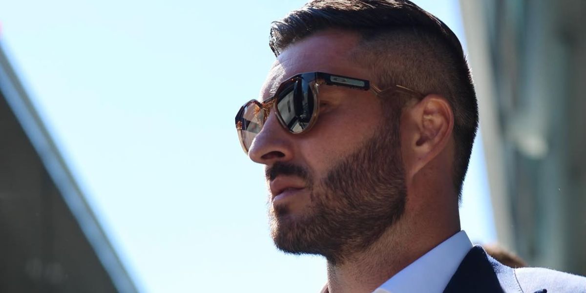 French footballer Andre-Pierre Gignac was seen wearing Oakley HSTN OO9242 07 Prizm sunglasses at the Ballon D'Or 2023