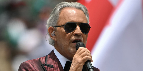 Andrea Bocelli was seen wearing Blackfin Sun Thunder Bay BF1095 1462 sunglasses at the World Cup 2026 Opening Ceremony in Mexico City, June 2026.