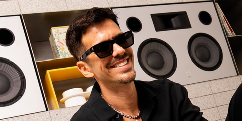 Model Andy McDougall was seen wearing black Saint Laurent Sun SL 402 001 sunglasses in his Instagram post, September 2025.