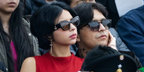 Angela Aguilar is seen wearing Marc Jacobs Marc 723/S 08670 sunglasses to the Military Parade in Mexico City