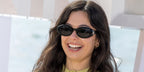 Spanish actress Anna Castillo was seen wearing black Miu Miu MU B09S 16K08Z Reverie sunglasses at the 9th Canneseries International Festival in Cannes, April 2026.