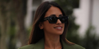 Lionel Messi's wife Antonela Roccuzzo was seen wearing black Saint Laurent SL 572 001 sunglasses in her Instagram post