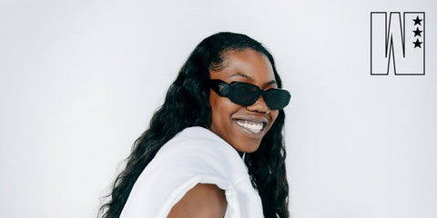 Basketball player Arike Ogunbowale was seen wearing black Prada PR 17WS 1AB5S0 Symbole Sunglasses in a Slam Magazine digital feature, September 2021. Shop online now on Pretavoir