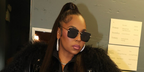 Ashanti was seen wearing black and gold Gucci GG1955SA 001 square oversized sunglasses backstage during her Ashanti in Concert at DUMBO House, Brooklyn, New York in May 2026