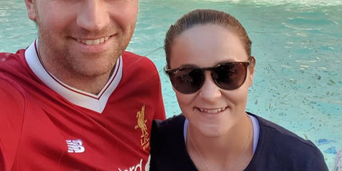 Australian former tennis player Ashleigh Barty was seen wearing tortoiseshell Ray-Ban Erika RB 4171 710/T5 Polarised sunglasses in her husband, Garry Kissick's Instagram post