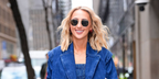 American country singer Ashley Cooke was seen wearing Ray-Ban RB 3548N 001 Hexagonal Gold With Flat Lenses sunglasses in New York City, November 2025.