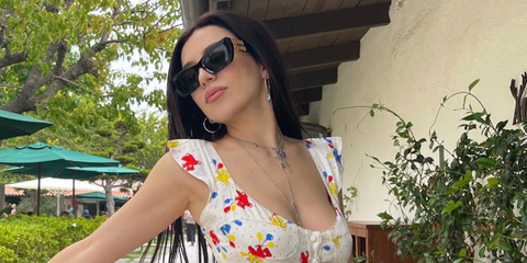 Singer-songwriter Ava Max was seen wearing black Miu Miu MU 09WS 1AB5S0 sunglasses. Shop online now on Pretavoir