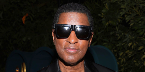 Babyface was seen wearing black Saint Laurent SL 628 001 sunglasses at Netflix's Emmy Awards 2026 after-party in Los Angeles