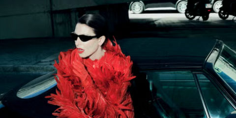 Spanish actress Barbara Lennie was seen wearing black Bottega Veneta BV1407S 001 sunglasses in a Harper's Bazaar España feature, October 2025.