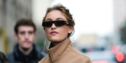 Beatrice Vendramin is seen wearing black Gucci GG1771S 001 sunglasses to attend the brand's Fall/Winter 2025 fashion show in Milan