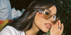 Becky G was seen wearing silver Miu Miu Rimless Runway MU 54YS 1BC10F rimless sunglasses at Disneyland Paris in her Instagram post