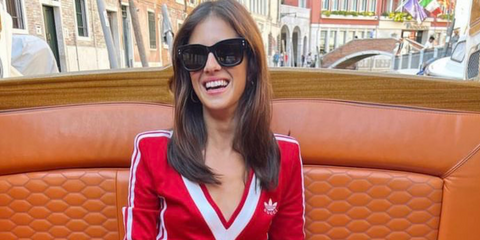 Benedetta Porcaroli was seen wearing black Gucci GG1217S 001 square sunglasses to attend the 2022 Venice Film Festival