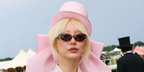 Filmmaker Betty Bachz was seen wearing transparent yellow Miu Miu MU B09S 24M50Q Reverie sunglasses at the Royal Ascot 2026.