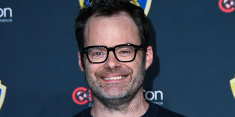 Actor and comedian Bill Hader was seen wearing black Oliver Peoples Errisson OV5562U 1731 optical glasses at the CinemaCon 2025 in Las Vegas. Shop online now on Pretavoir