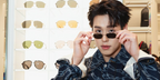 Thai actor Billkin Putthipong was seen wearing gold Gucci GG1457S 001 rectangular sunglasses with grey mirrored lenses to attend an event at Gucci Central Phuket Floresta