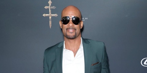 Actor Boris Kodjoe was seen wearing black and silver Gucci GG0447S 001 Polarised sunglasses at 2023 Roc Nation The Brunch in Bel Air, California