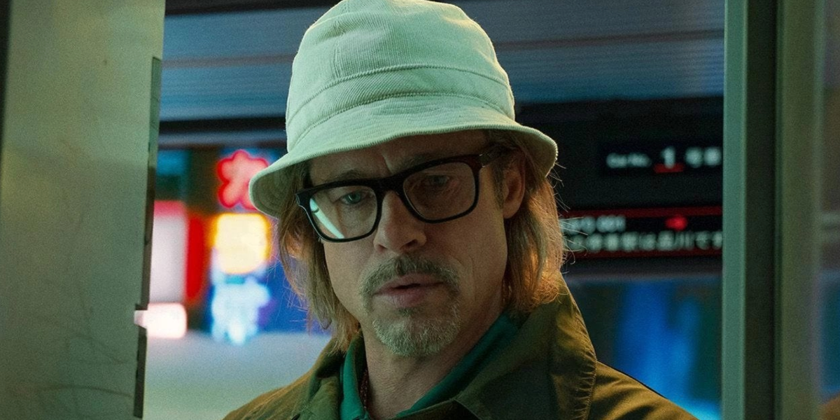 Brad Pitt wears Police Origins Bullet 1 VPLE37N 0700 glasses in Bullet Train movie - buy online. 