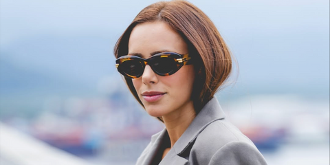 Brazilian model and influencer Bruna Biancardi was seen wearing tortoiseshell Bottega Veneta BV1322S 002 sunglasses in her Instagram post, February 2026.
