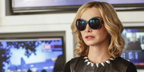 Calista Flockhart was seen wearing black Ray-Ban Jackie Ohh II 4098 601/8G sunglasses in series Supergirl, season 2 episode 1, as Cat Grant