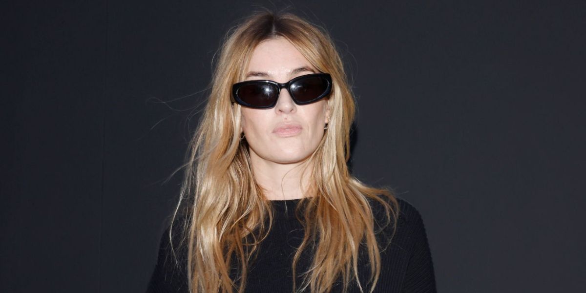 French-British fashion writer and tastemaker Camille Charriere was seen wearing black Balenciaga BB0157S 001 sunglasses at the Balenciaga Fall/Winter 2025 fashion show during Paris Fashion Week