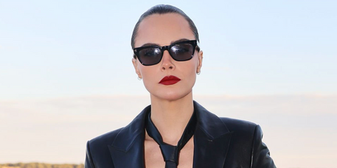 Cara Delevingne was seen wearing black Tom Ford Penn-02 TF1362 01A sunglasses  at a special reception honouring "Club Kid" in London, May 2026.