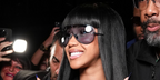 Cardi B wore black Gucci GG2271S 001  shield sunglasses during Milan Fashoin Week Spring Summer 2027