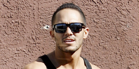 Actor and singer Carlos PenaVega was seen wearing black Oakley Holbrook Mix OO9384 06 Prizm Polarised sunglasses in Los Angeles.